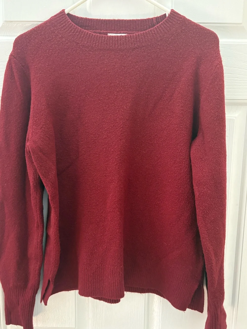 JCrew Burgundy Crewneck Sweater - Classic Knit